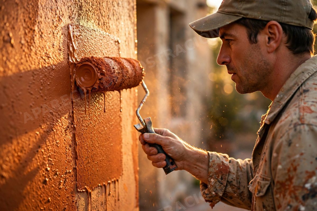 Aplicación de pintura mineral Keim en una fachada